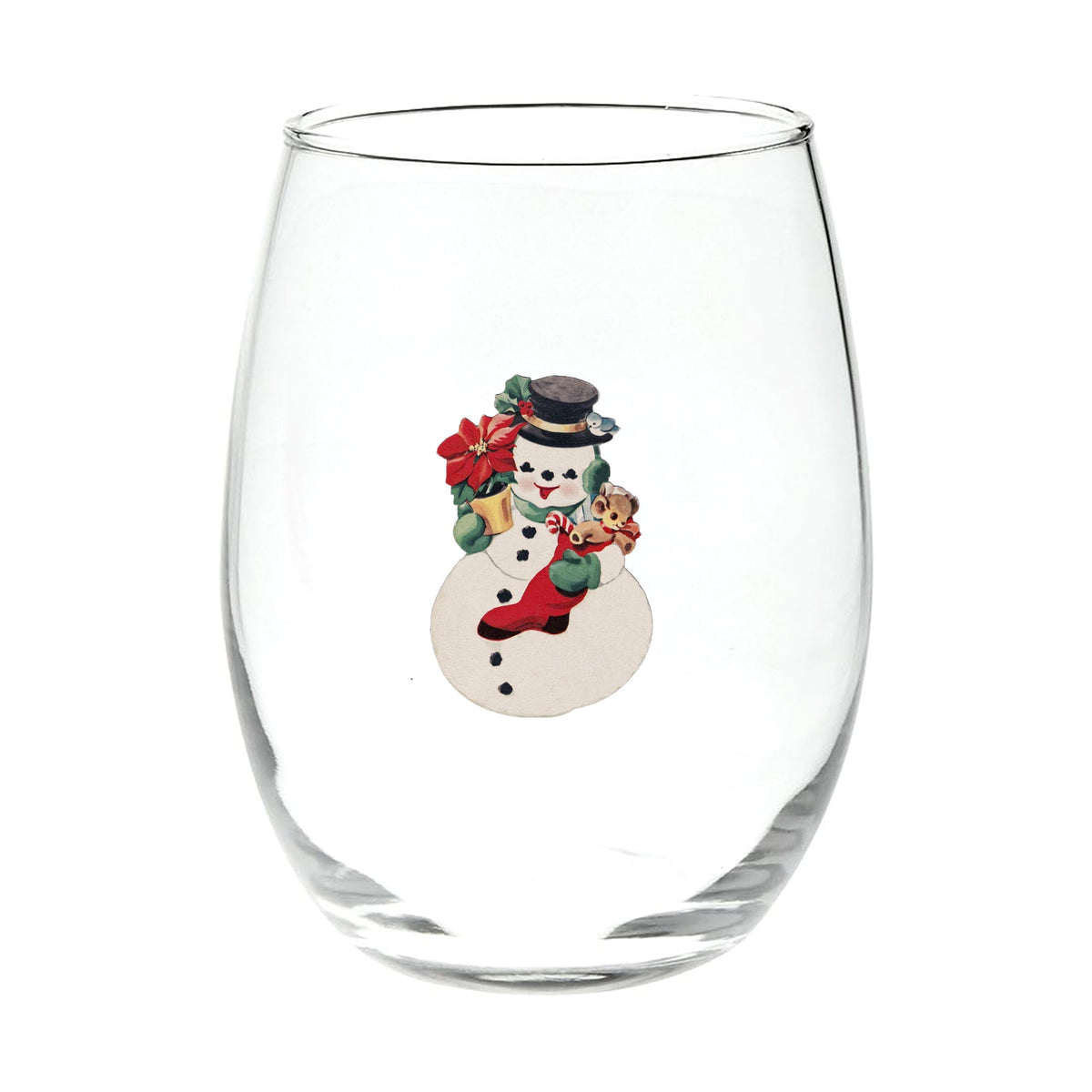 Vintage Snowman Stemless Wine Glass – Buy Socks You All