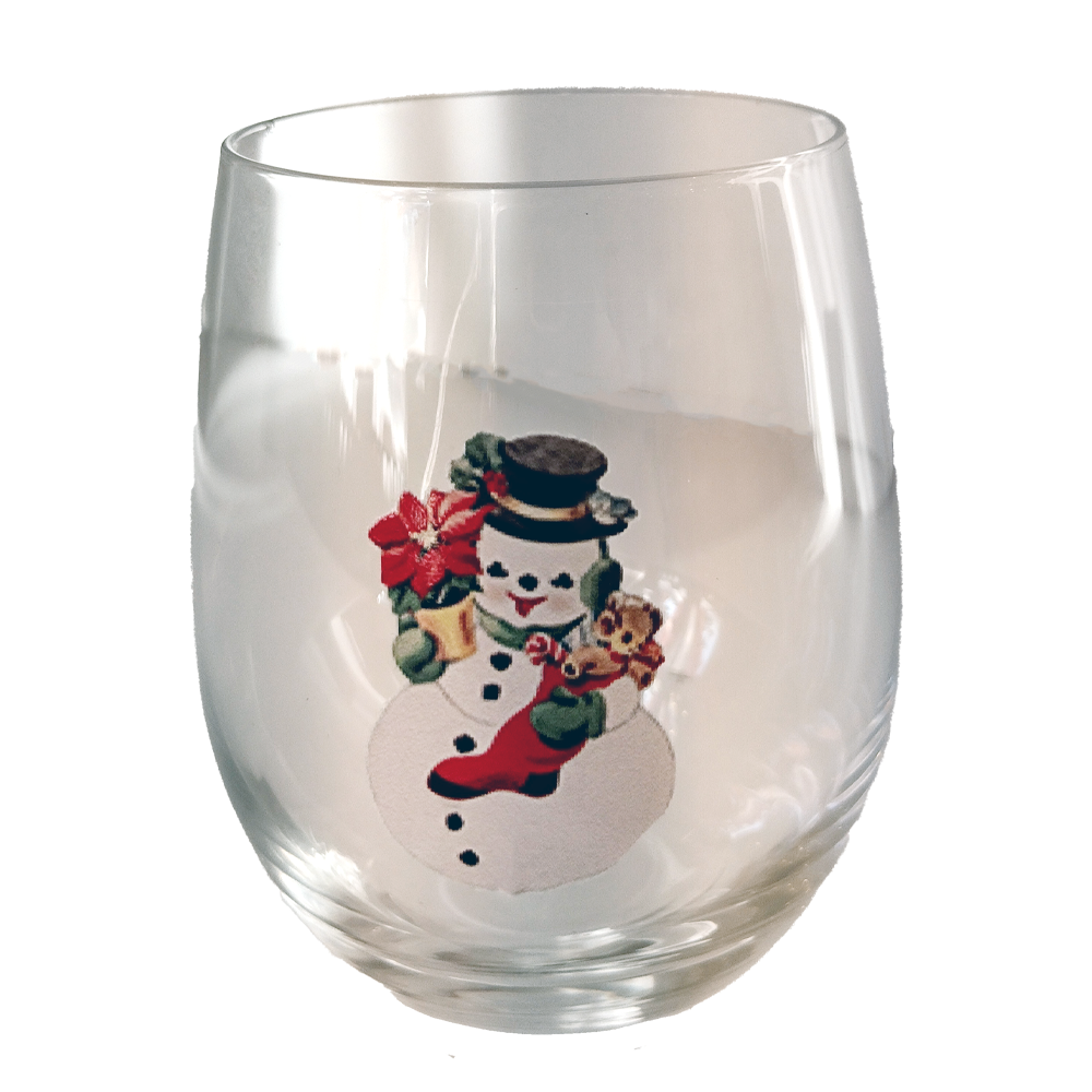 Vintage Snowman Stemless Wine Glass – Buy Socks You All