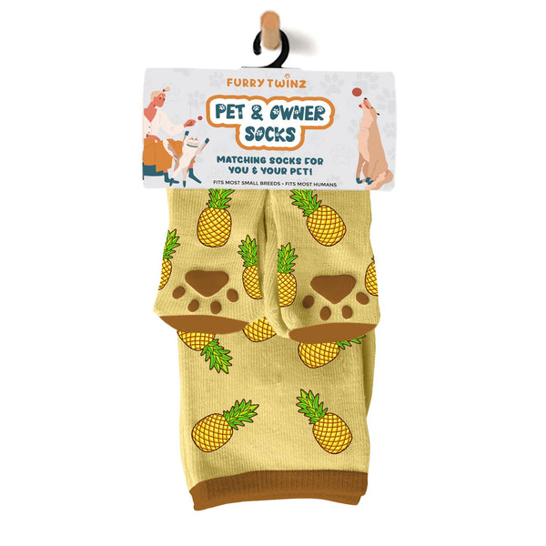 Pet & Owner Socks - Pineapple