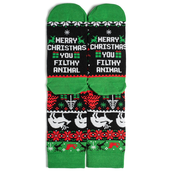 Merry Xmas You Filthy Animal Socks