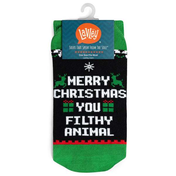 Merry Xmas You Filthy Animal Socks