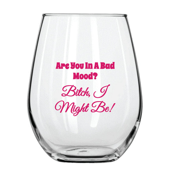 Women's Wine Socks and Are You In a Bad Mood Wine Glass Gift Basket