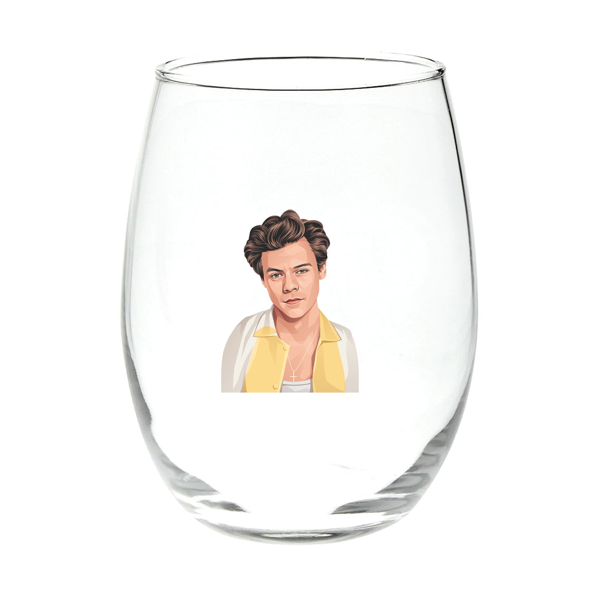 Harry Styles Stemless Wine Glass