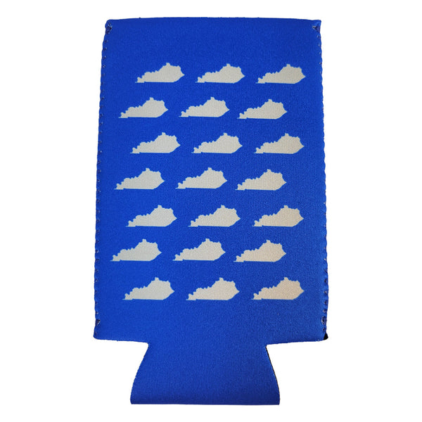 Blue and White Kentucky Shapes Slim Koozie