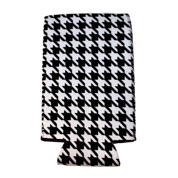 Houndstooth Print Slim Koozie