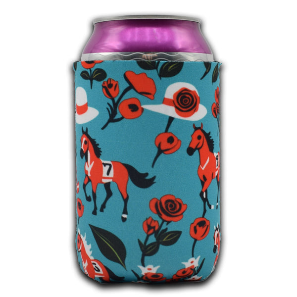 Derby Horses, Roses and Hats Koozie