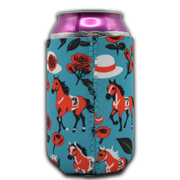 Derby Horses, Roses and Hats Koozie