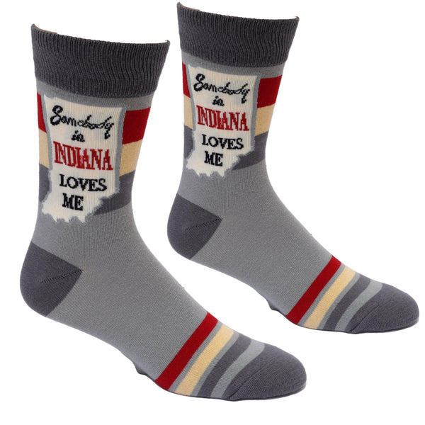 Somebody in Indiana Loves Me Men's Socks