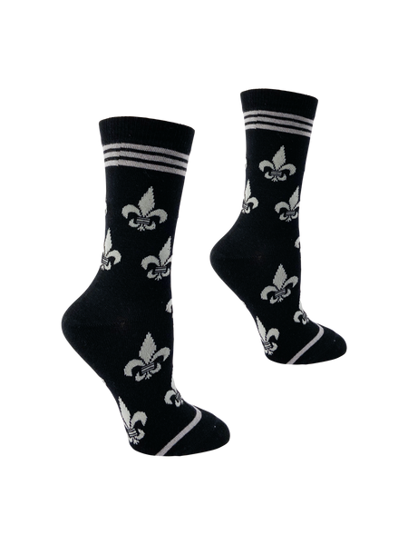 Fleur de Lis in Silver and Black