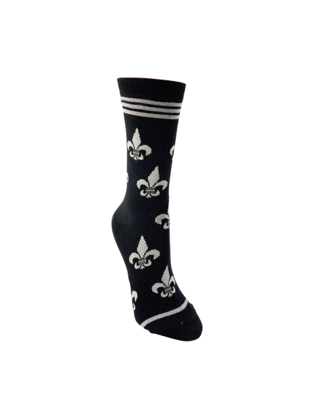Fleur de Lis in Silver and Black