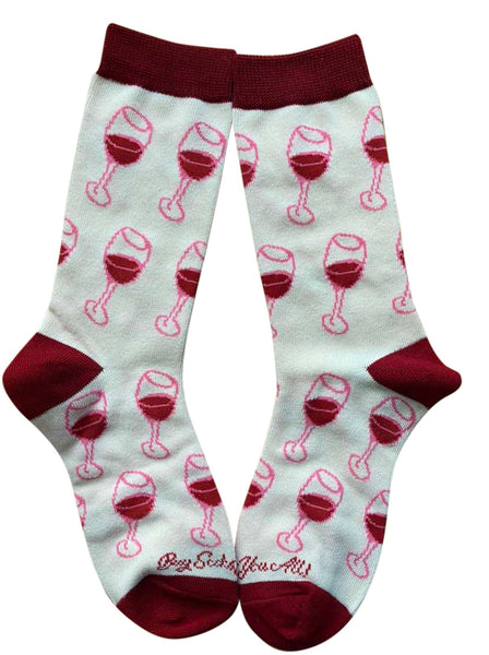 Women's Wine Socks and Are You In a Bad Mood Wine Glass Gift Basket