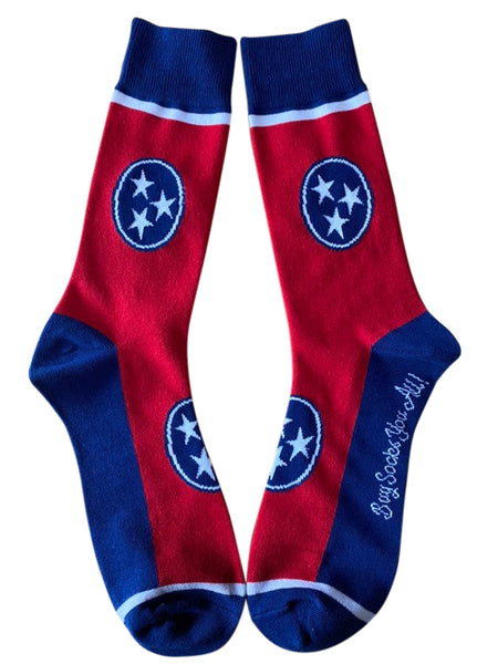 Tennessee Tri-Star in Red and Blue Men's Socks