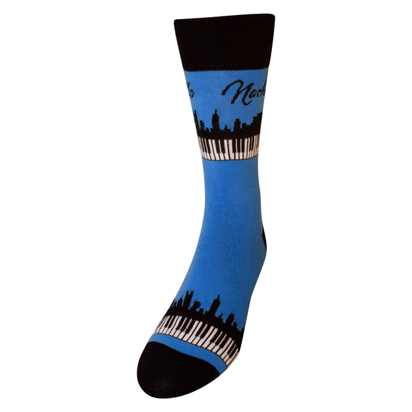 Nashville Skyline and Piano Keys Men's Socks