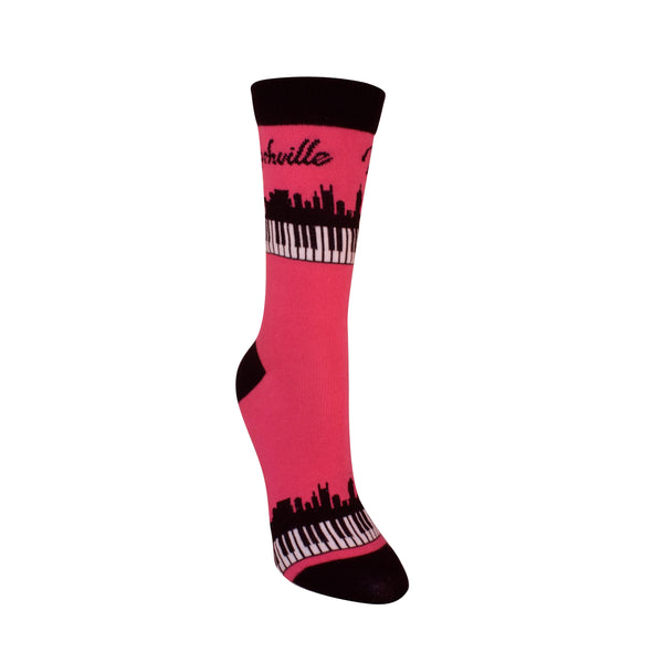 Nashville Skyline and Piano Keys Women's Socks