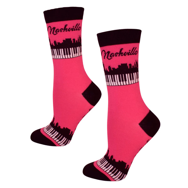 Nashville Skyline and Piano Keys Women's Socks