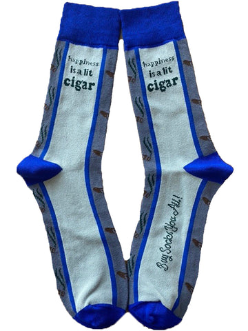 Happiness is a Lit Cigar Men's Socks