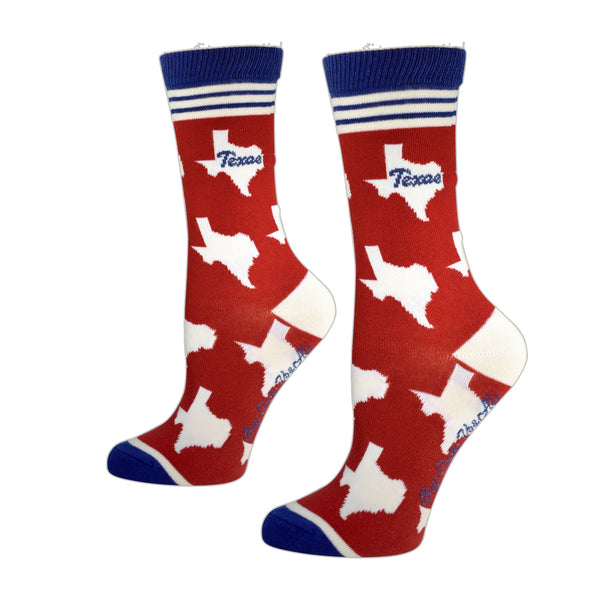 Texas Shapes in Red and Blue Women's Socks