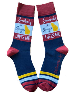 Somebody in Georgia Loves Me Men's Socks