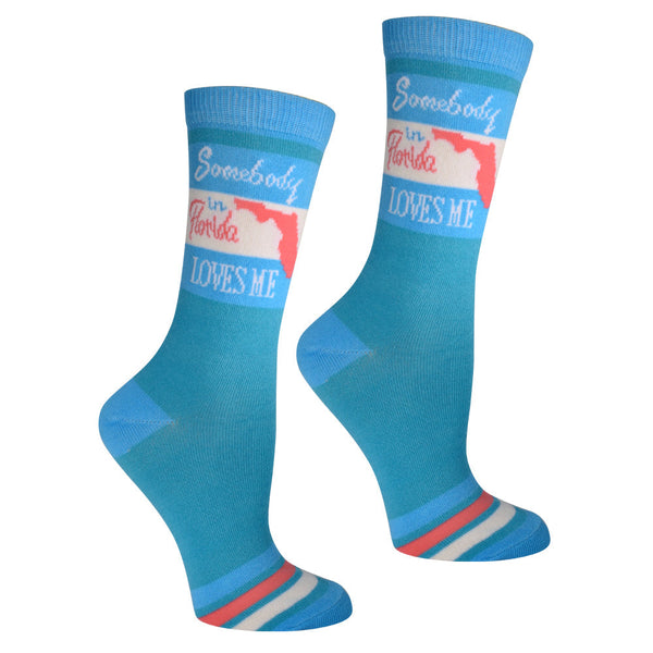 Somebody in Florida Loves Me Women's Socks