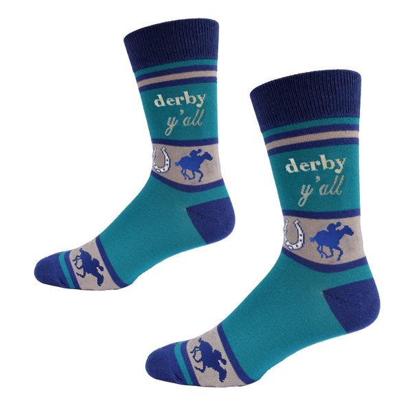 Derby Y'all with Horses Men's Socks