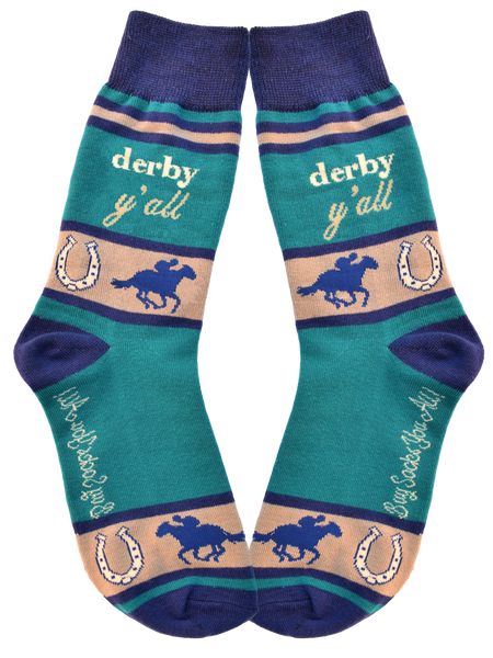 Derby Y'all with Horses Men's Socks