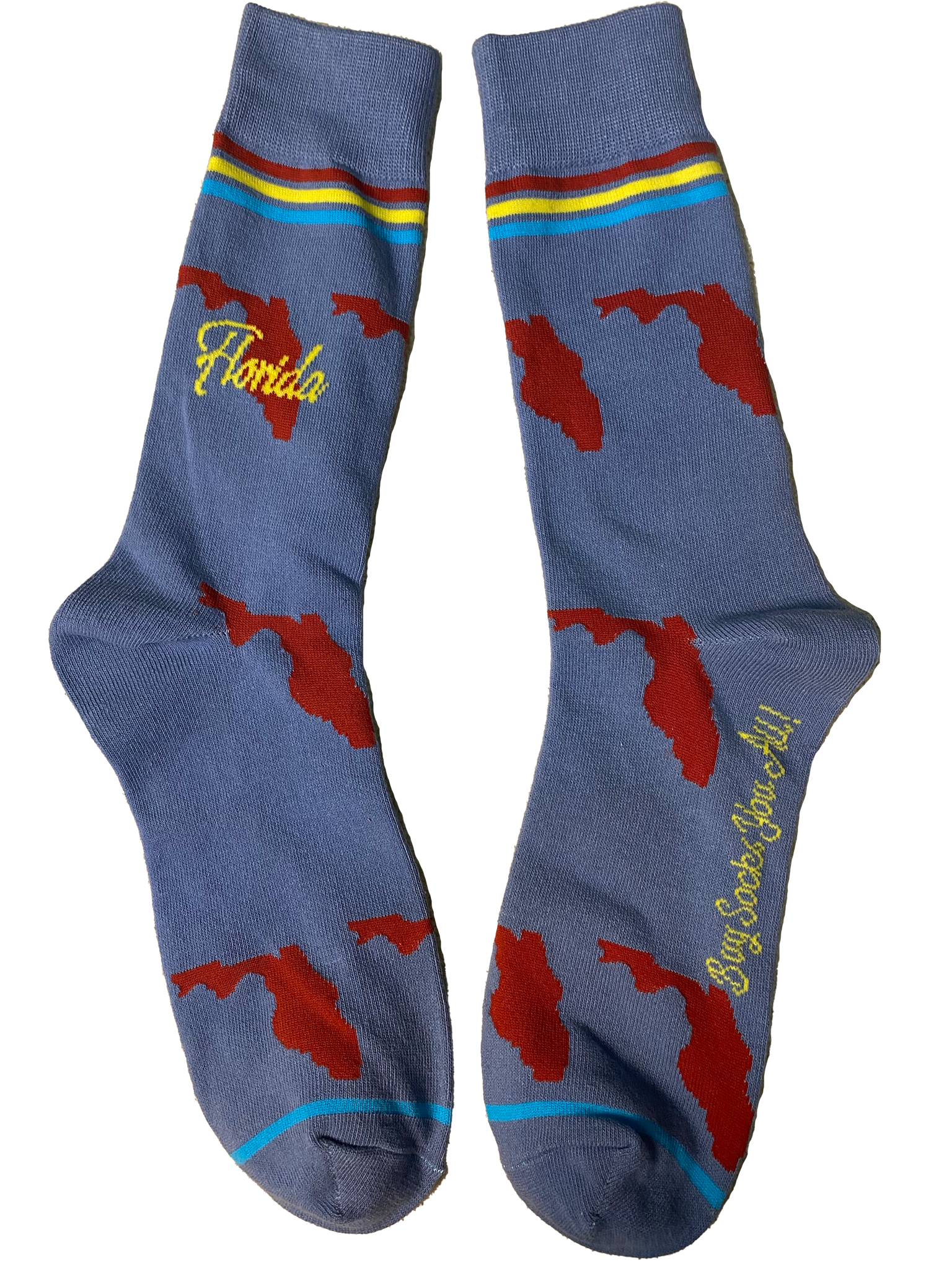 Florida Shapes in Blue and Red Men's Socks