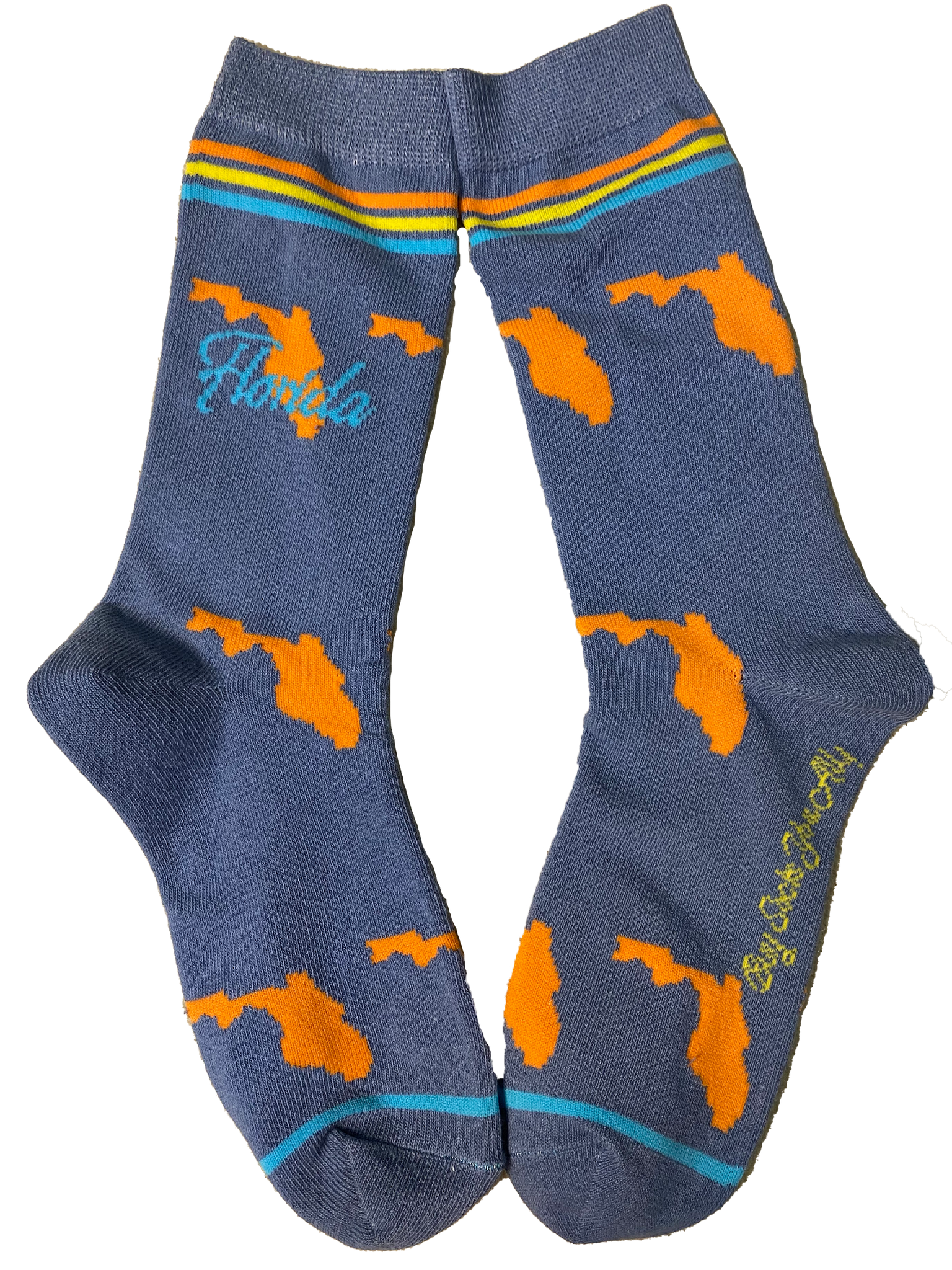 Florida Shapes in Blue and Orange Women's Socks
