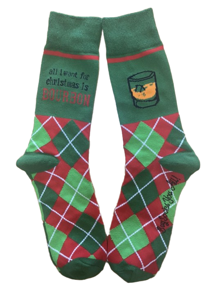 All I Want for Christmas Sock with I Do It For the Hos Rock Glass Gift Basket