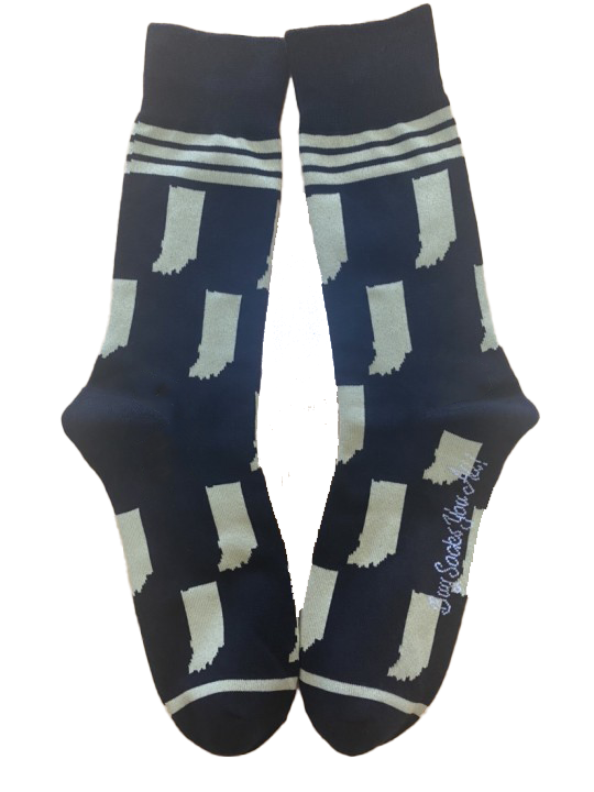 Indiana State Shapes Gold and Black Men's Socks