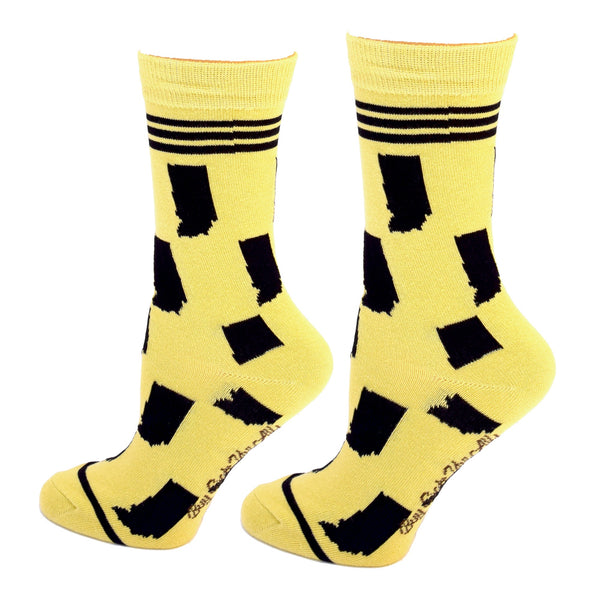 Indiana State Shapes Gold and Black Women's Socks