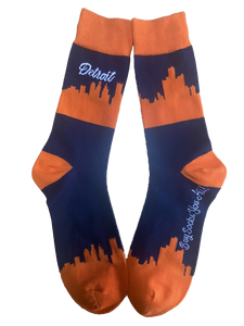 Detroit Michigan Skyline Men's Socks