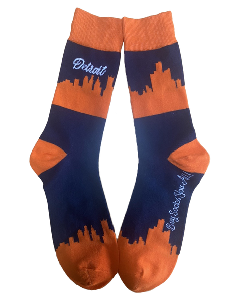 Detroit Michigan Skyline Men's Socks