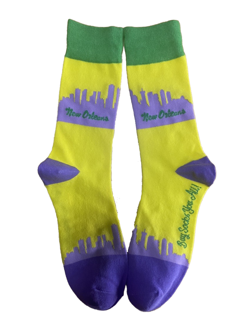 New Orleans Louisiana Skyline Men's Sock