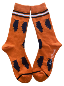 Illinois Shapes in Blue and Orange Women's Socks