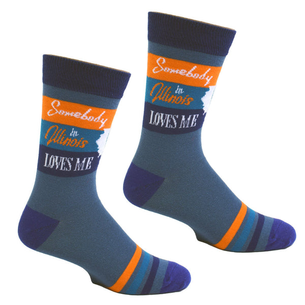 Somebody in Illinois Loves Me Men's Socks
