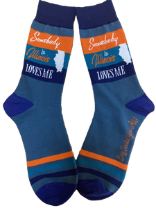 Somebody in Illinois Loves Me Men's Socks