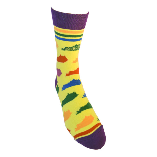 Kentucky Shapes in Rainbow Men's Socks