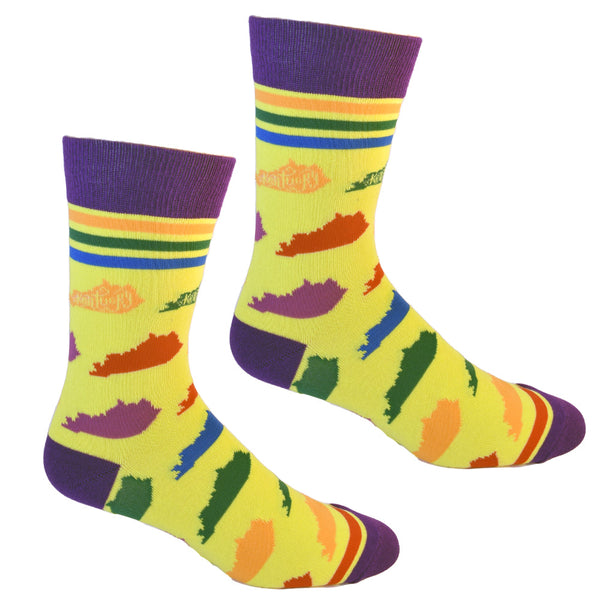 Kentucky Shapes in Rainbow Men's Socks