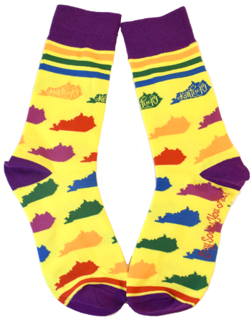 Kentucky Shapes in Rainbow Men's Socks
