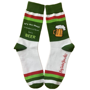 Its the Most Wonderful Time for a Beer Men's Socks