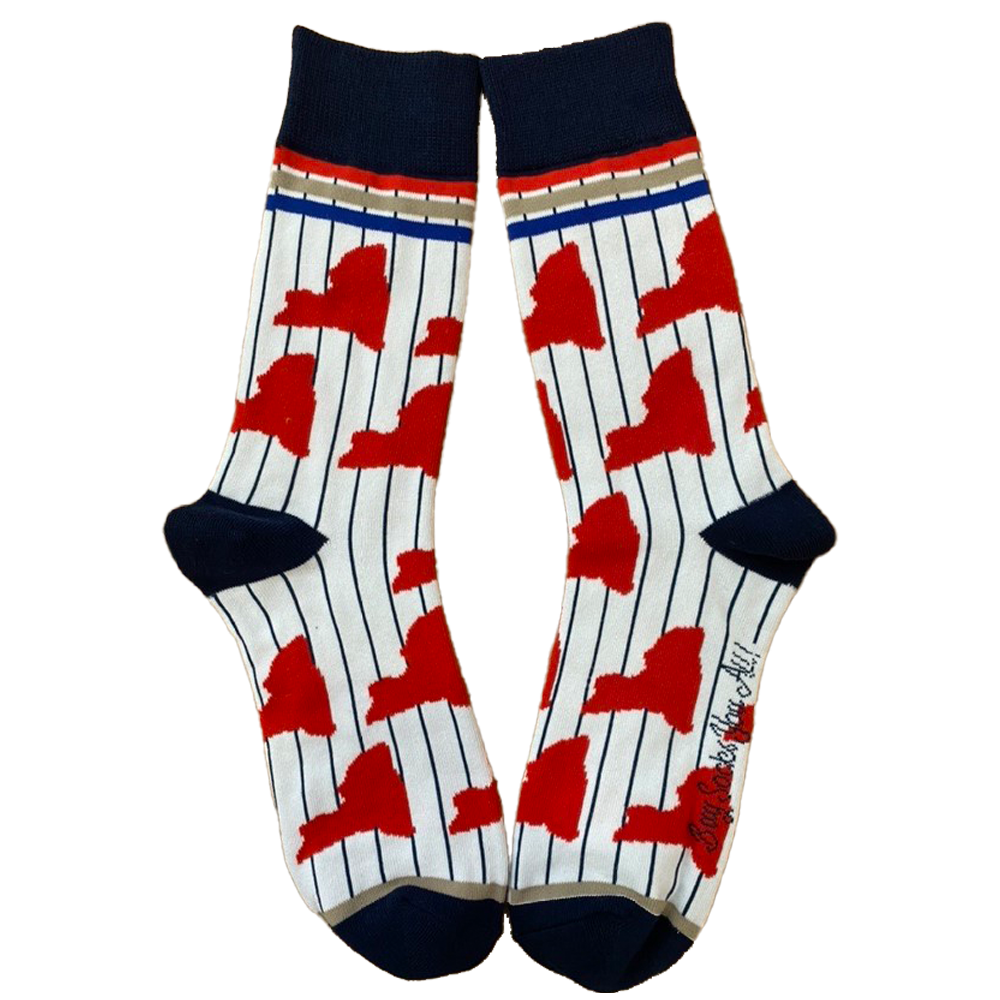 New York Shapes in Pinstripes Men's Socks