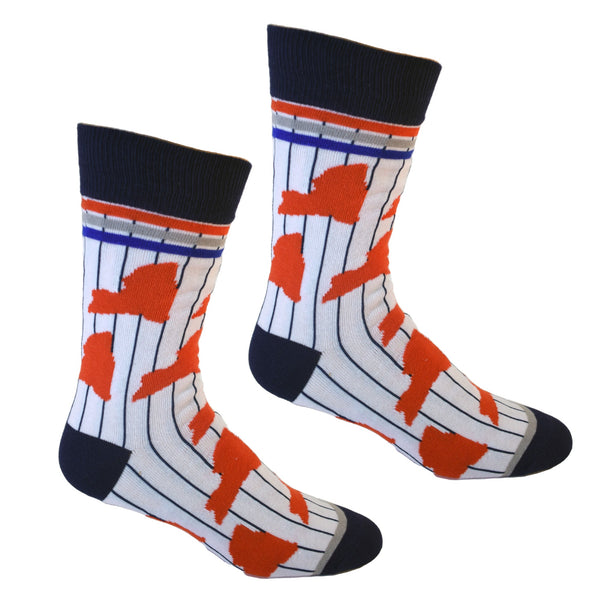 New York Shapes in Pinstripes Men's Socks