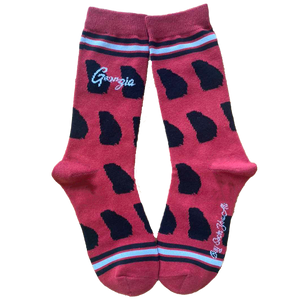 Georgia Shapes in Black and Red Women's Socks