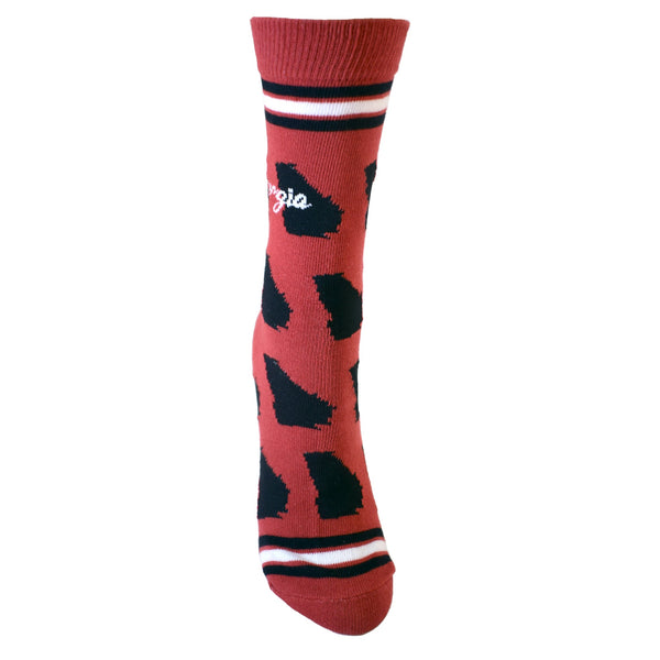 Georgia Shapes in Black and Red Women's Socks