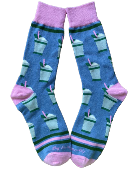 Mint Julep Cups in Blue Men's Socks