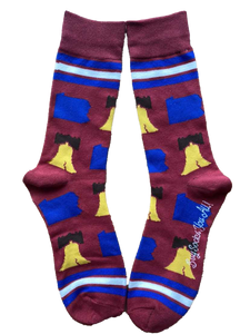 Pennsylvania Shapes and Liberty Bell Shapes Men's Socks