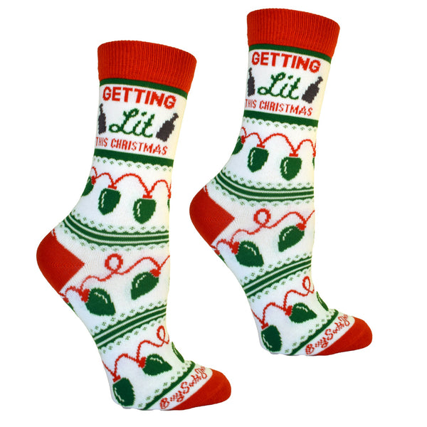 Getting Lit This Christmas Women's Socks