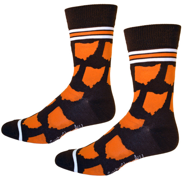Ohio Shapes in Brown and Orange Men's Socks