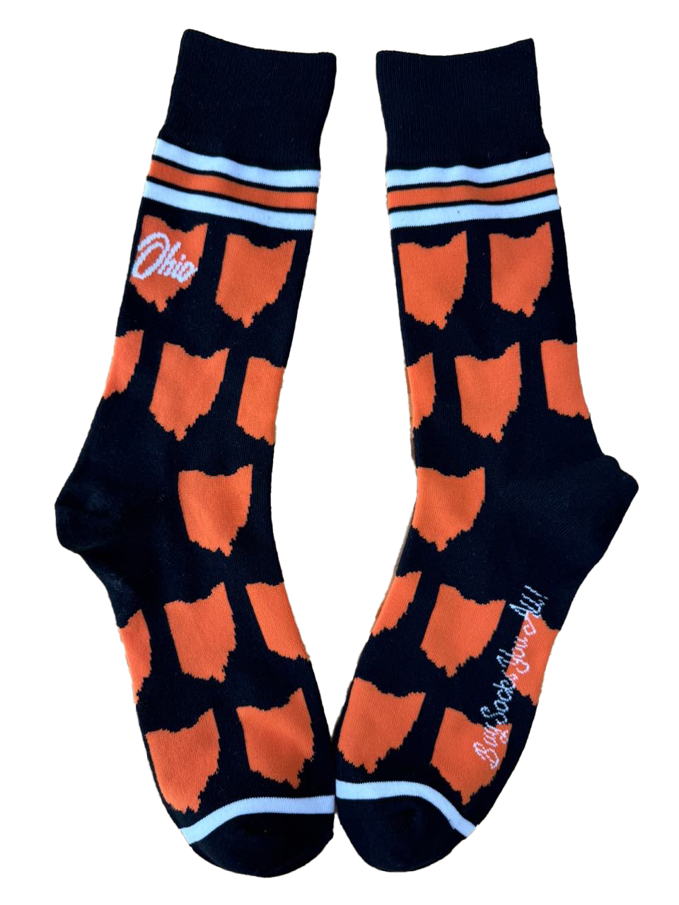 Ohio Shapes in Brown and Orange Men's Socks