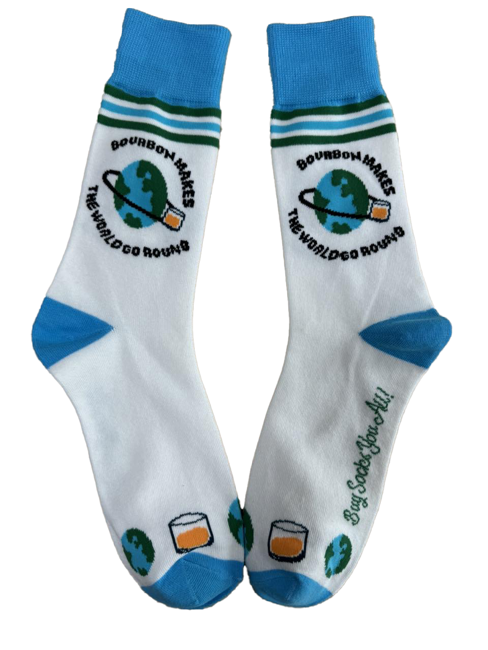 Bourbon Makes the World Go Round Men's Socks